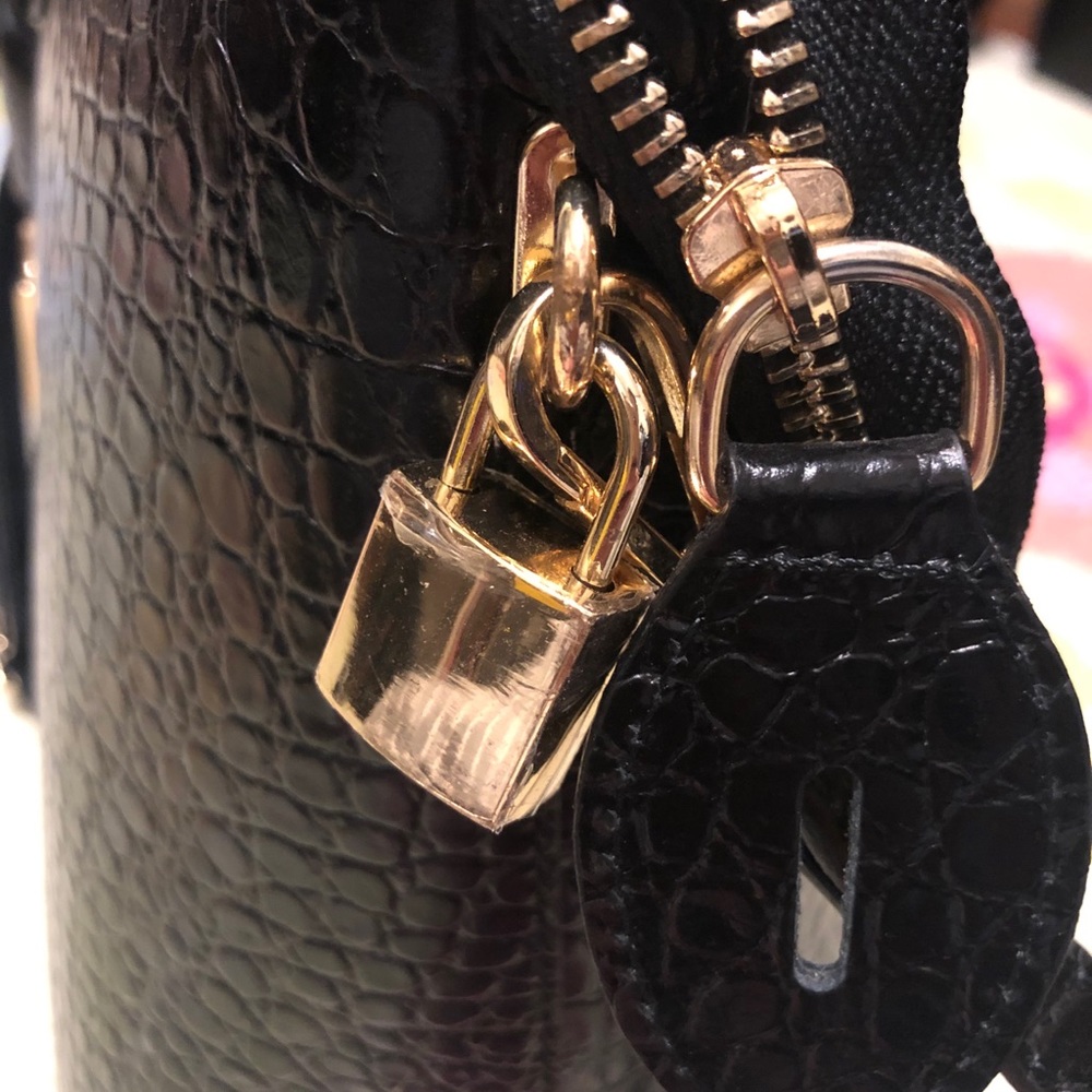 Valentino Bravia Croc Leather Dome Satchel - Picture 7 of 12